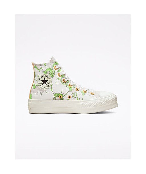 Converse Chuck Taylor Lift Hi Crafted Floral rembourrage situé sous