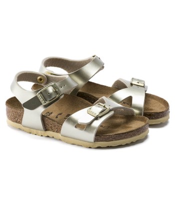 Birkenstock Rio Metallic Gold brillant des détails fins