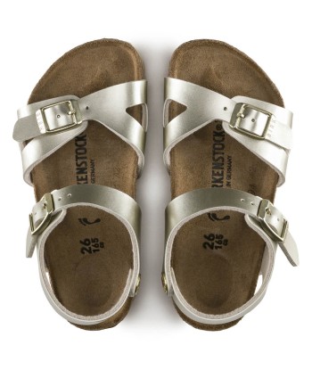 Birkenstock Rio Metallic Gold brillant des détails fins