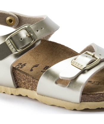 Birkenstock Rio Metallic Gold brillant des détails fins