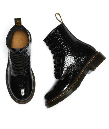 Dr. Martens Boots 1460 en cuire verni gaufré Amélioration de cerveau avec